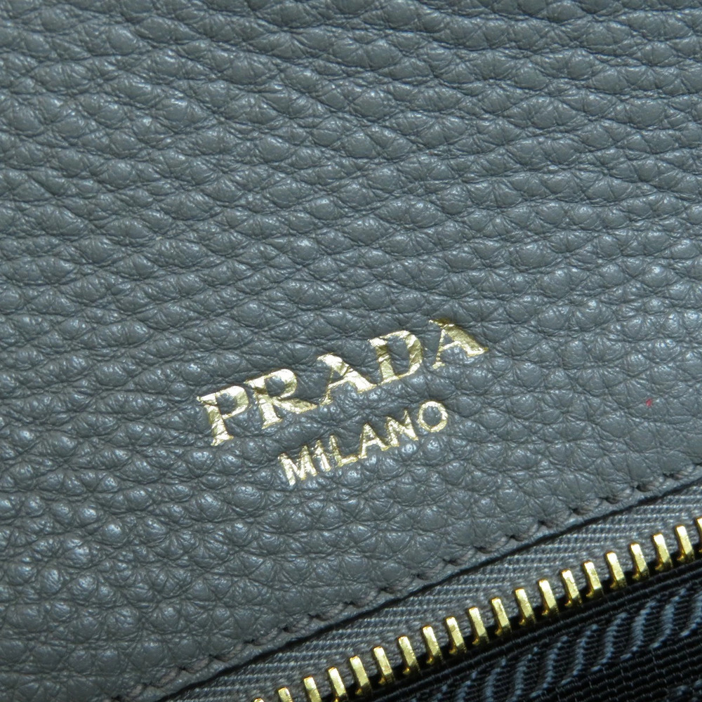 Prada Dual Strap Convertible Open Tote Vitello Daino gray - Picture 6 of 11